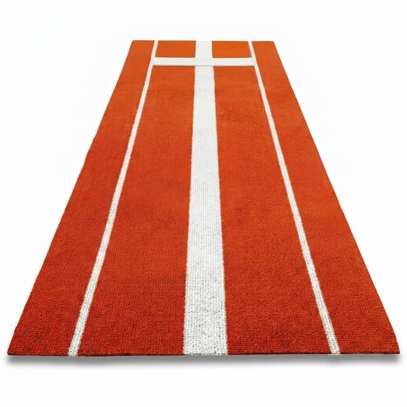 LiuliTrading Pitching Alignment Mat,Sliding Mat For Softball,Portable Pitching Mound Orange 3x10ft Knee-Friendly Eva For Daily Training
