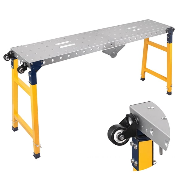 LiuliTrading Portable Welding Workbench, 1100lb Capacity Foldable Welding Table with Anti-Slip Surface Triangular Stable Structure for Auto Repair Painting