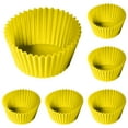 thumbnail image 1 of Liulin 6Pcs Silicone Cupcake Liners, Reusable Silicone Baking Cups, Non-Stick Silicone Muffin Cups for Baking, Silicone Cupcake Molds, BPA-Free, Easy to Clean, 2.5", Yellow, 1 of 5
