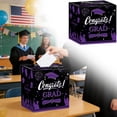 thumbnail image 1 of Liulin Graduation Card Box, Black and Purple Congrats Grad Card Box, Foldable Graduation Gift Card Box for Class of 2026 Graduation Party Decorations Supplies Favors Props Gifts, 9 x 9 x 9 Inches, 1 of 9