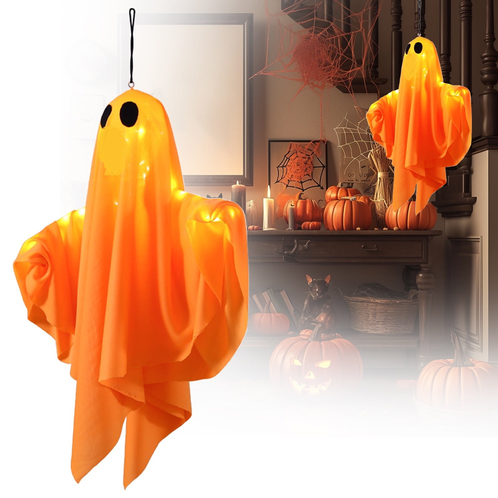 Liulin Halloween Hanging Ghost, Halloween Decorations Outdoor Light Up ...