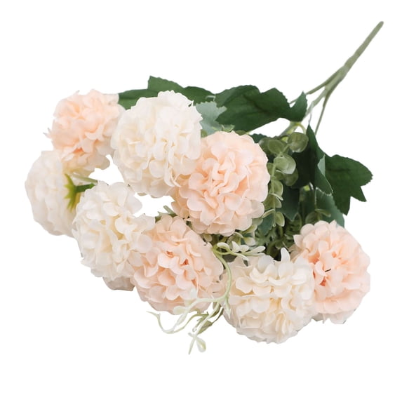 Liulin Hydrangea Artificial Flowers, Real Touch Lifelike Silk Artificial Hydrangeas, Realistic Fake Hydrangeas Faux Flowers for Mother's Day Home Table Centerpieces Wedding Decorations, 13.8", Orange