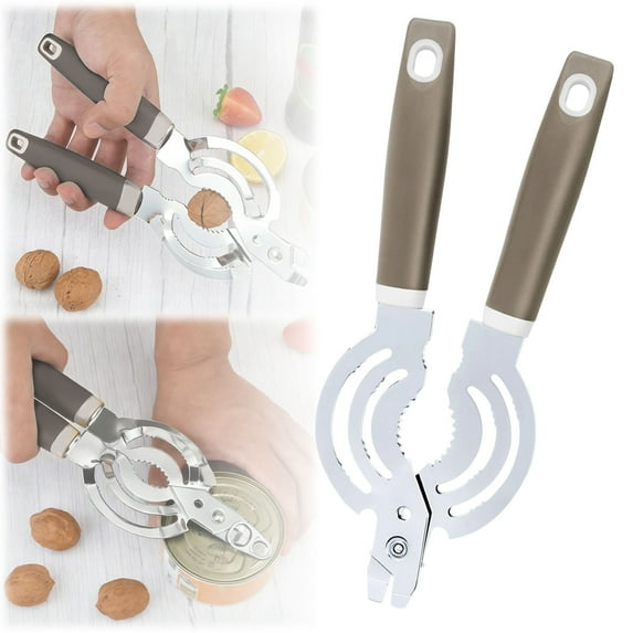 Liulin Jar Opener for Weak Hands, Adjustable Stainless Steel Jar Lid Opener, Multi-Function Bottle Openers for Seniors, Arthritic Hands and Anyone with Low Strength, Kitchen Tools, 9.8", Gray