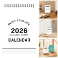 thumbnail image 1 of Liulin Mini Desk Calendar 2026-2027, Standing Flip Small Desk Calendar, Jan 2026 to Jun 2027, Monthly Desktop Calendar for Home Office School, Thick Paper, Twin-Wire Binding, 3.9" x 6.1", White, 1 of 9