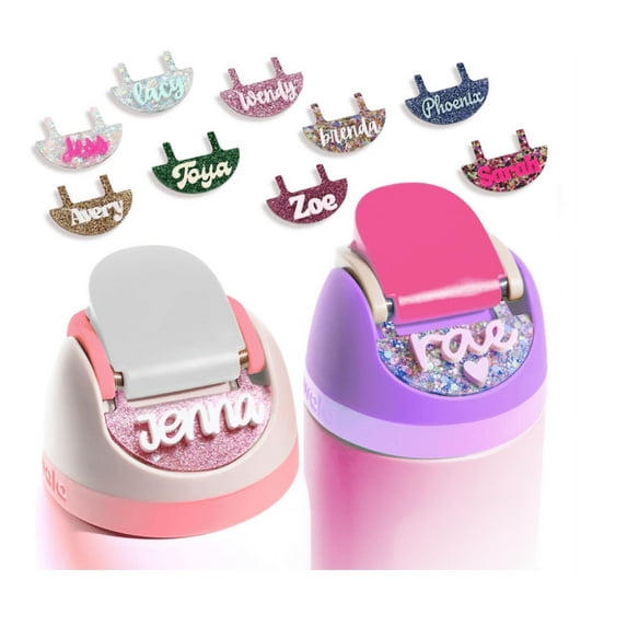 Liulin Personalized 3D Name Plate Compatible With Water Bottle 24oz 32oz 40oz, Water Bottle Accessories Personalized Name Tag, DIY Personalized Name Plate Making Accessories