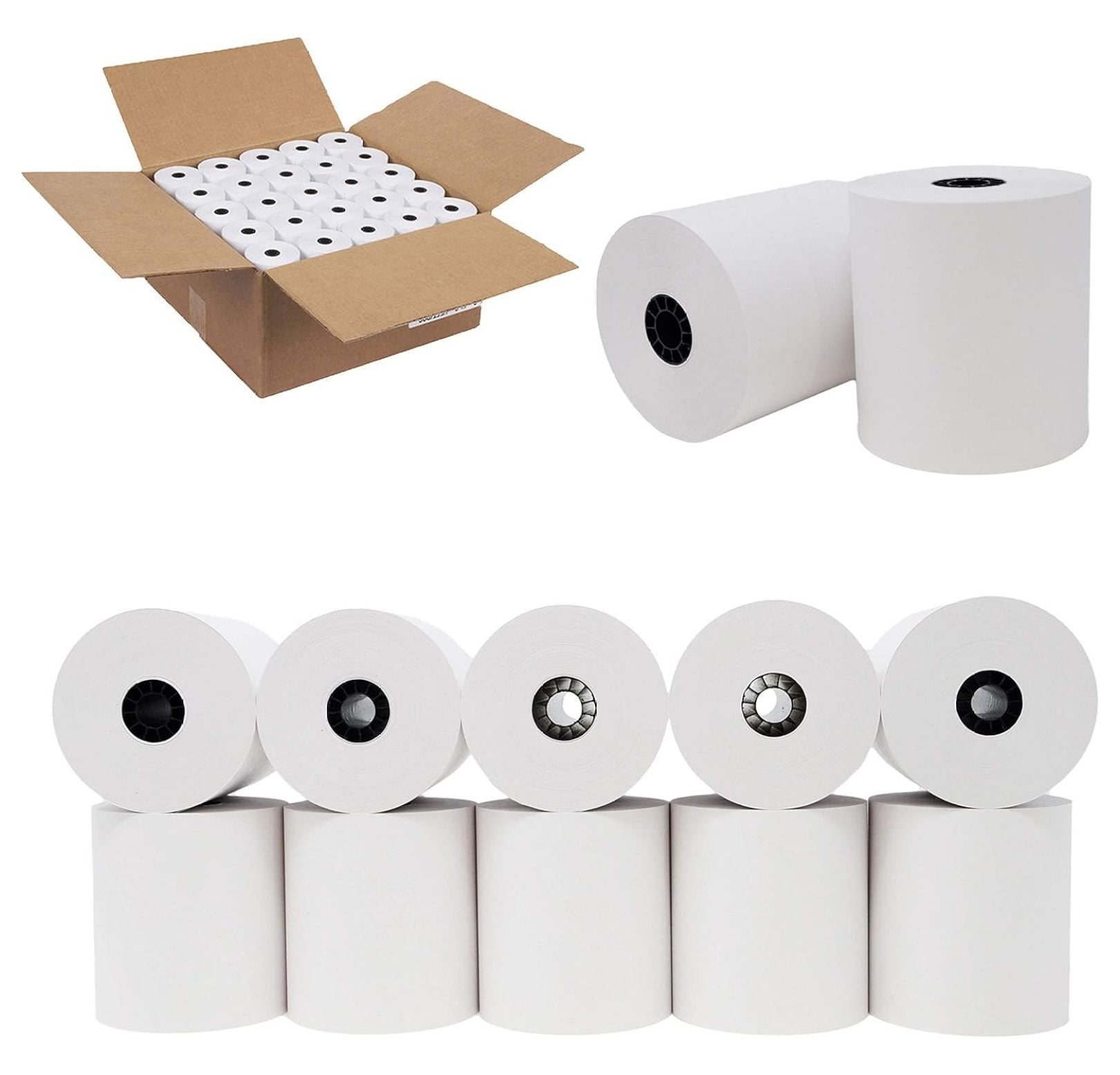 Liuyao 1Ply Kitchen Printer Paper 3 Inch Inchx150' (50 Rolls) Better