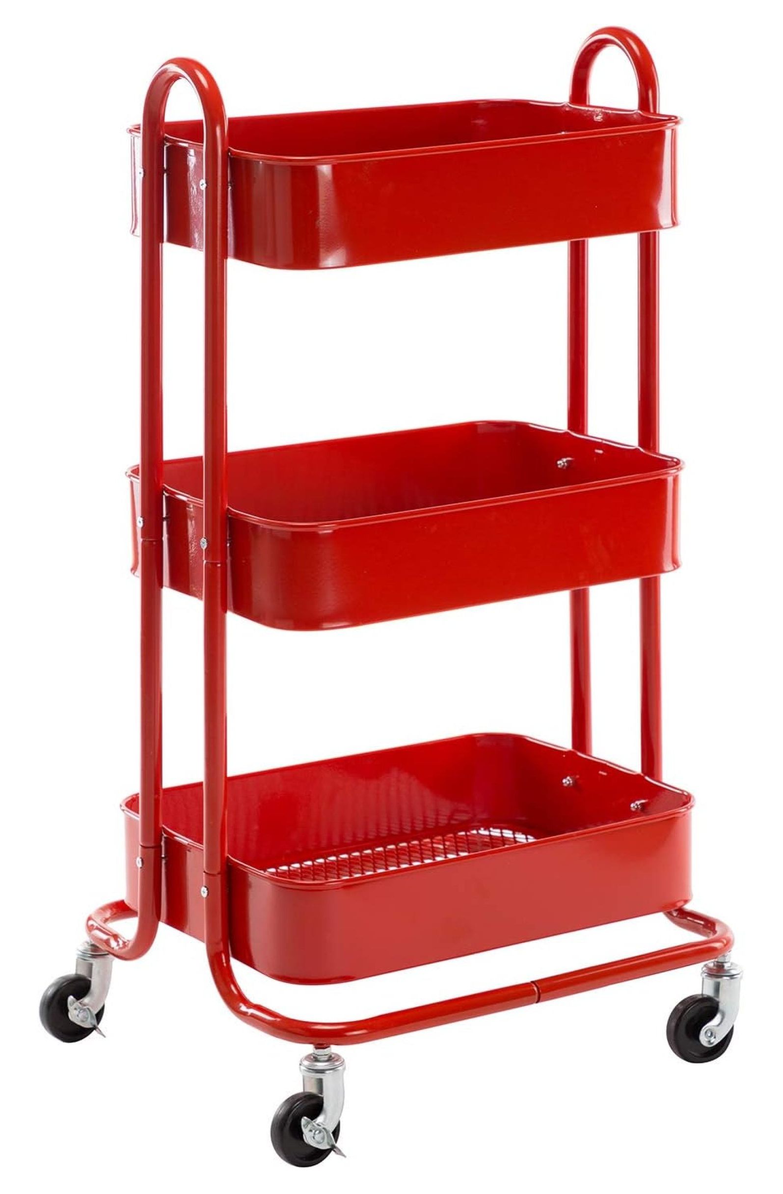 Liuyao 3 Tier Rolling Cart for Kitchen Bathroom Bedroom Office, Metal ...