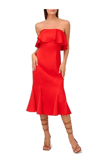 lane bryant red cocktail dress Lane Bryant red midi dresses 1X (16-18)