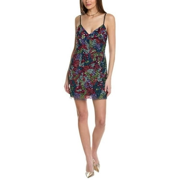Liv Foster womens  Beaded Mini Dress, 0, Red