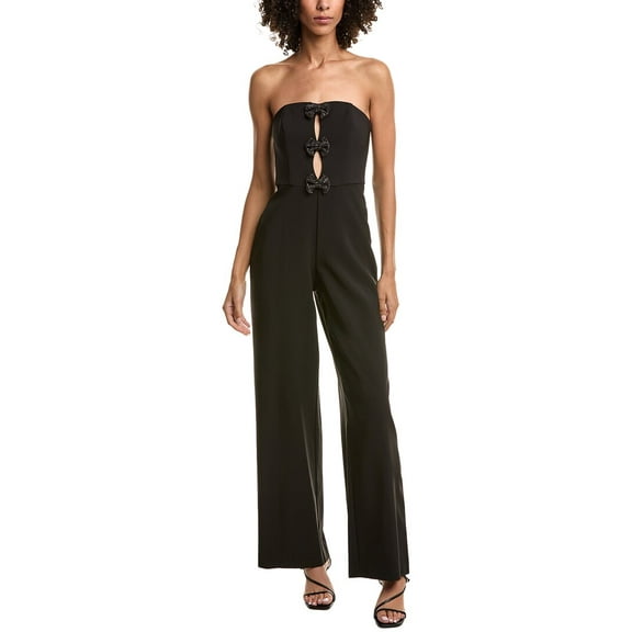 Liv Foster womens  Crystal Bow Jumpsuit, 4, Black