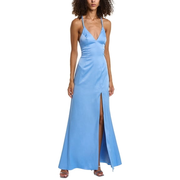 Liv Foster womens  Satin Mermaid Gown, 16