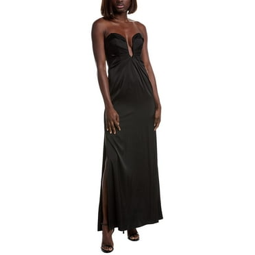 Liv Foster womens  Strapless Gown, 4, Black