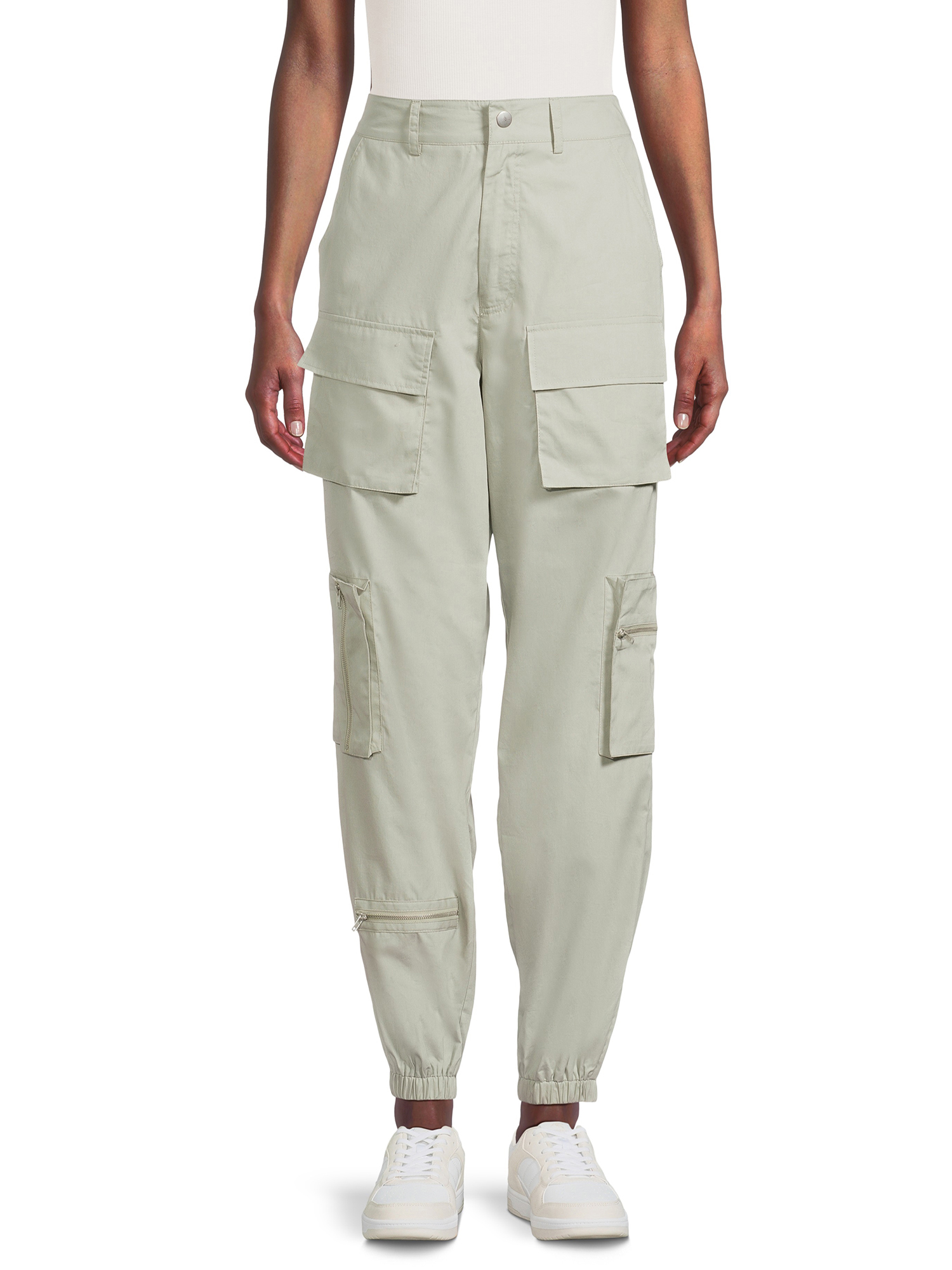 Liv & Lottie Juniors Cargo Pants with Zippers, Sizes S-XL - image 1 of 5