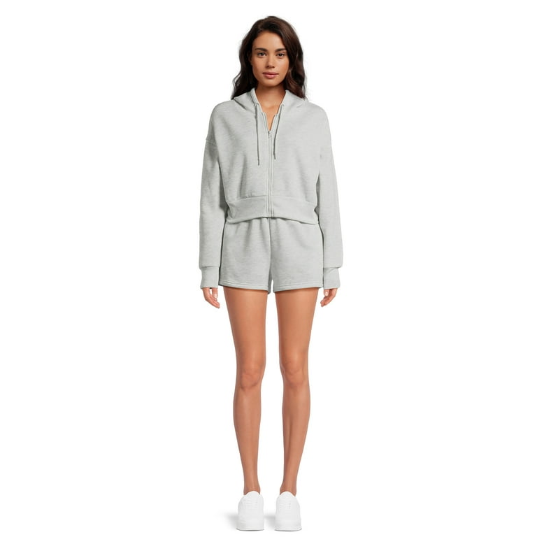 Liv Lottie Juniors Fleece Zip Up Hoodie and Shorts Set 2 Piece Walmart