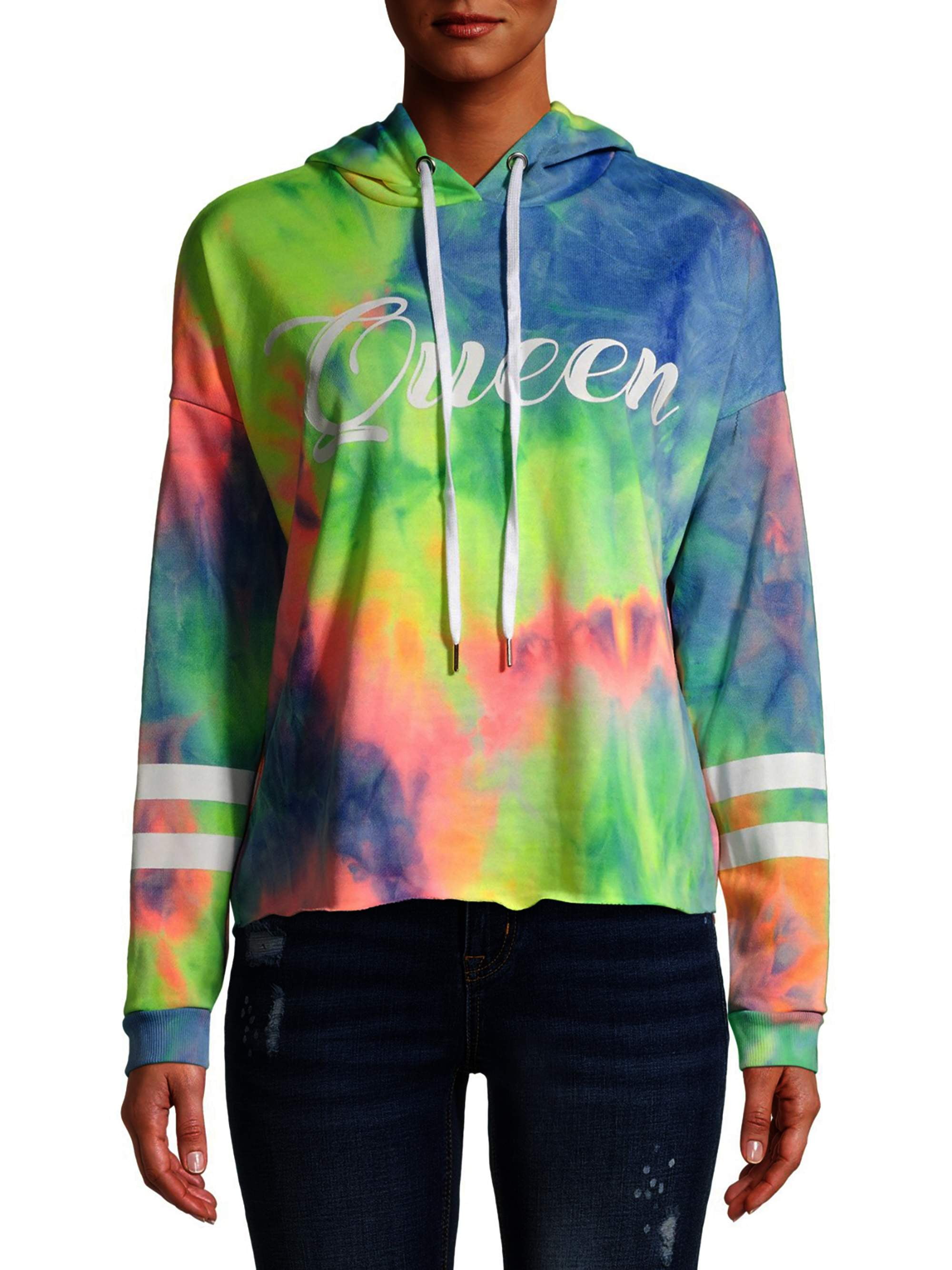 Liv u0026 Lottie Juniors' Tie Dye French Terry Hoodie - Walmart.com
