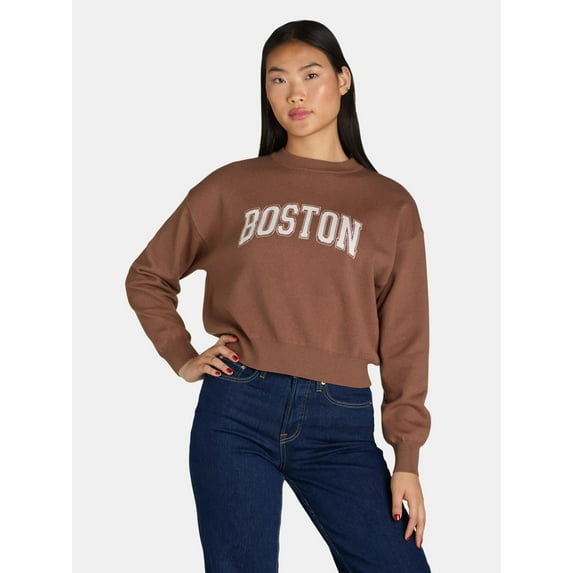 Liv & Lottie Juniors’ Graphic Sweater with Long Sleeves, Midweight, S-XL