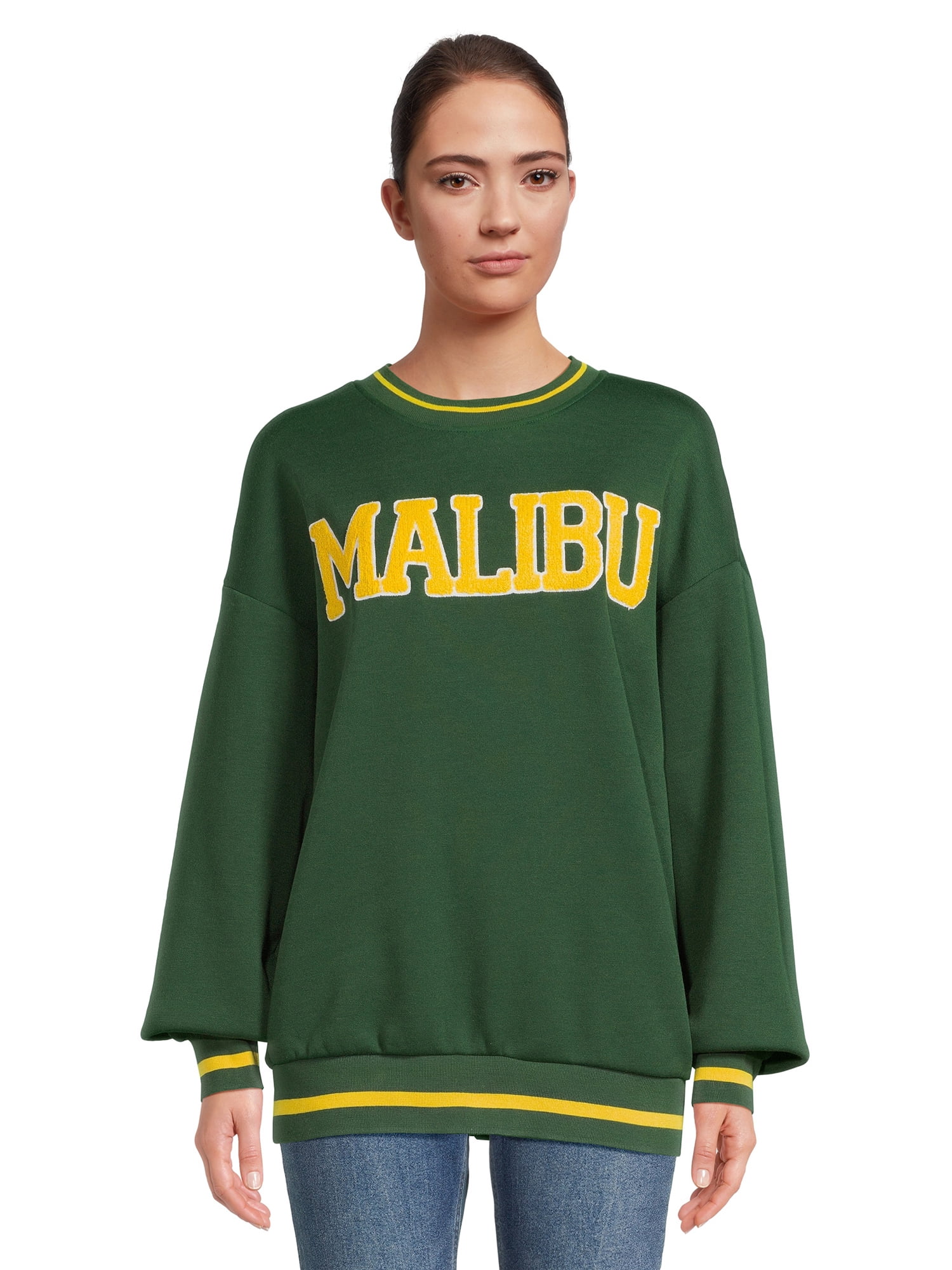 Liv & Lottie Women's Juniors Vintage Varsity Crewneck Sweatshirt