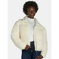 thumbnail image 1 of Liv & Lottie Women’s Teddy Fleece Puffer Jacket with Pockets, Sizes S-XL, 1 of 5