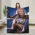 thumbnail image 1 of Liv Morgan Blanket, Super Soft Throw Blanket For Wrestling Fans, Cozy Flannel Blankets, Warm Blankets For Couch Sofa Bed, 80"X60", 1 of 8