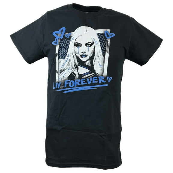 Liv Morgan Liv Forever Blue Logo Black T-shirt
