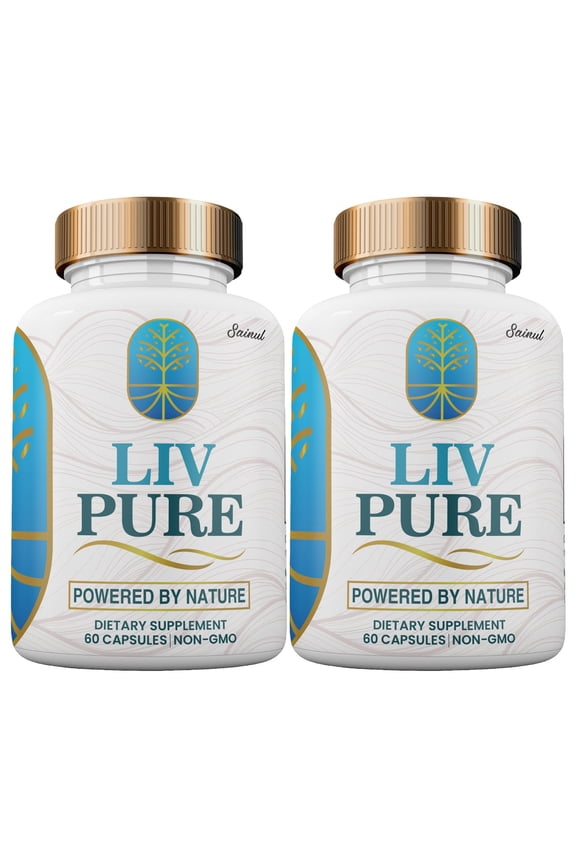 Liv Pure, Liv Pure Powered by Nature, Natural Liver Support Cleanse Recovery Liv Pure Pills, Live Pure Liver Function Extra Strength Official Capsules (2 Pack)