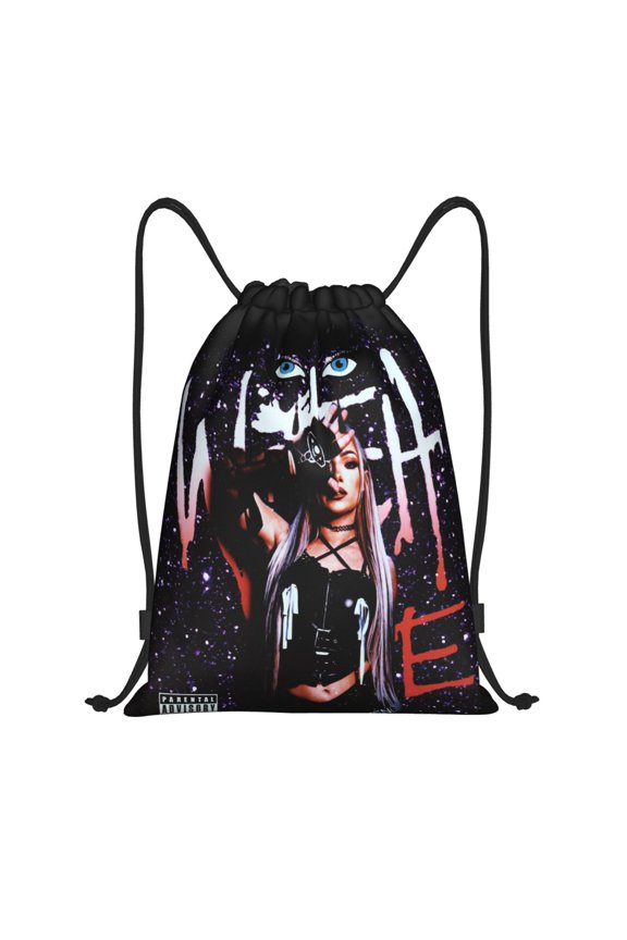 Liv Wres-Tler Mor-,ga Drawstring Bag Waterproof Adjustable Lightweight Sport Gym Sack Cute Cartoon Drawstring Backpack For Men Women