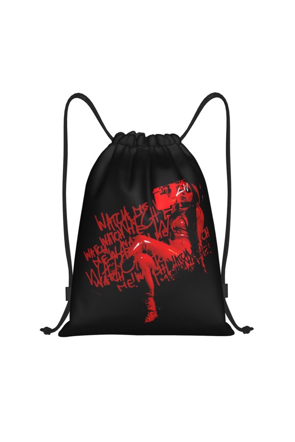 Liv Wres-Tler Mor-,ga Drawstring Bag Waterproof Adjustable Lightweight Sport Gym Sack Cute Cartoon Drawstring Backpack For Men Women