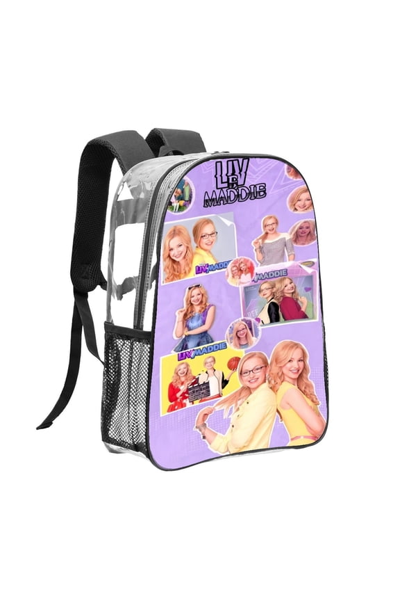 Liv and Maddie Pattern Transparent Backpack Lightweight And fashionable Showcasing Personality And Leading The Trend
