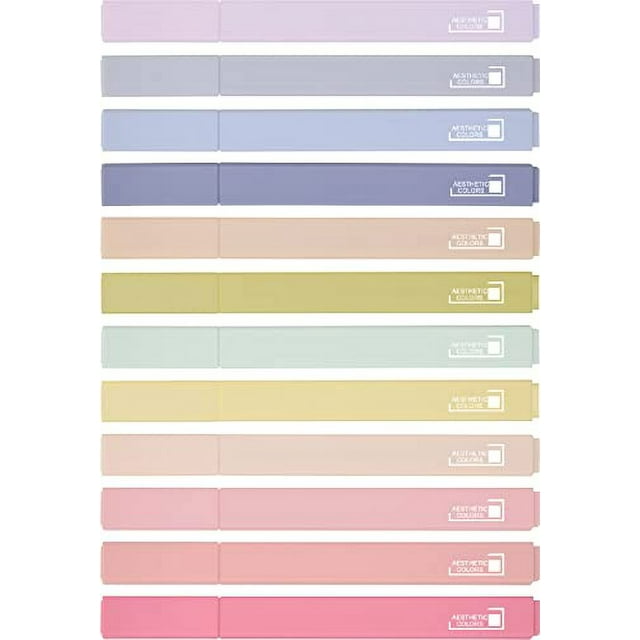 LivDeal 12 Packs Aesthetic Highlighters, Assorted Colors With Soft