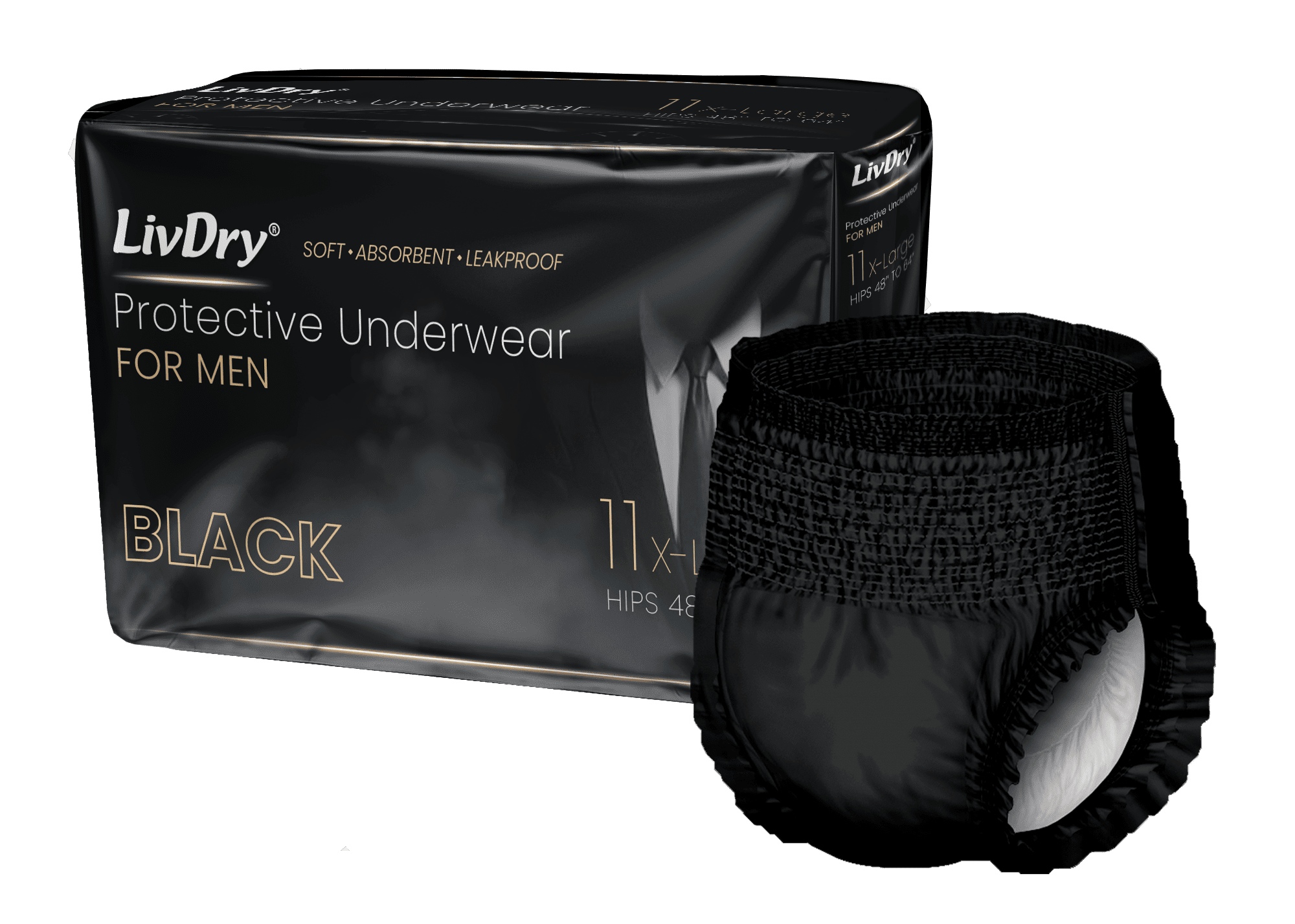 LivDry Adult XXL Incontinence Underwear, Extra Comfort Absorbency