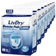 thumbnail image 1 of LivDry Unisex Incontinence Booster Pads | Extra Absorbent Passthrough Pad | Long Length (128-Pack), 1 of 10
