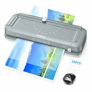 LivEditor 9-Inch Thermal Laminator with Laminating Sheets 20 Pouches Grey