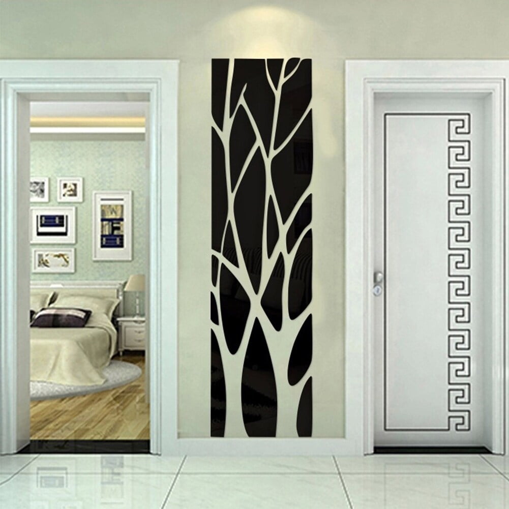 LivEditor Treeshaped Mirror Wall Sticker, Removable Acrylic Wall Decal