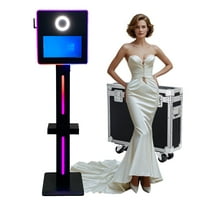 LivFiv 15.6inch Selfie Photo Booth Machine Portable Touch Screen with RGB Light for Wedding Events