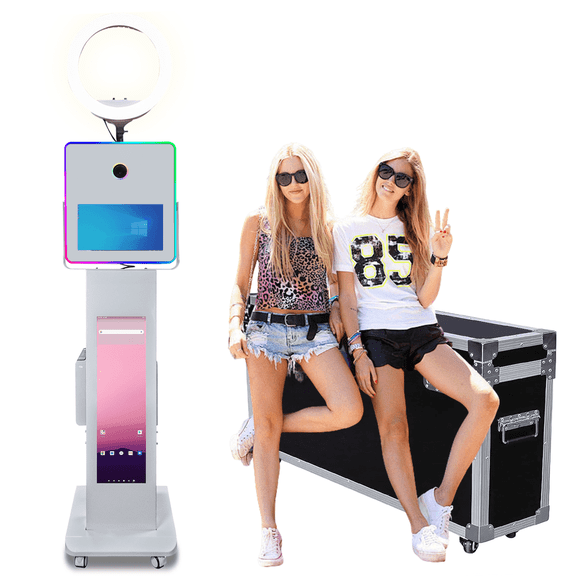 LivFiv Mirror Photobooth 15.6inch Touch Screen 29in LCD Screen Selfie Machine for Birthdays Party