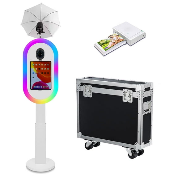 LivFiv Photo Booth Selfie Machine Compatible iPad for (10.2-13inch) with Flight Case for Event Party