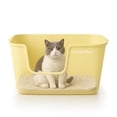 thumbnail image 1 of LivLab Mker Extra Large Cat Litter Box with High Sides - Splash-Proof Design for Big Cats & Multi-Cat Homes, 24.6in x 16.7in x 12.8in(YELLOW), 1 of 3