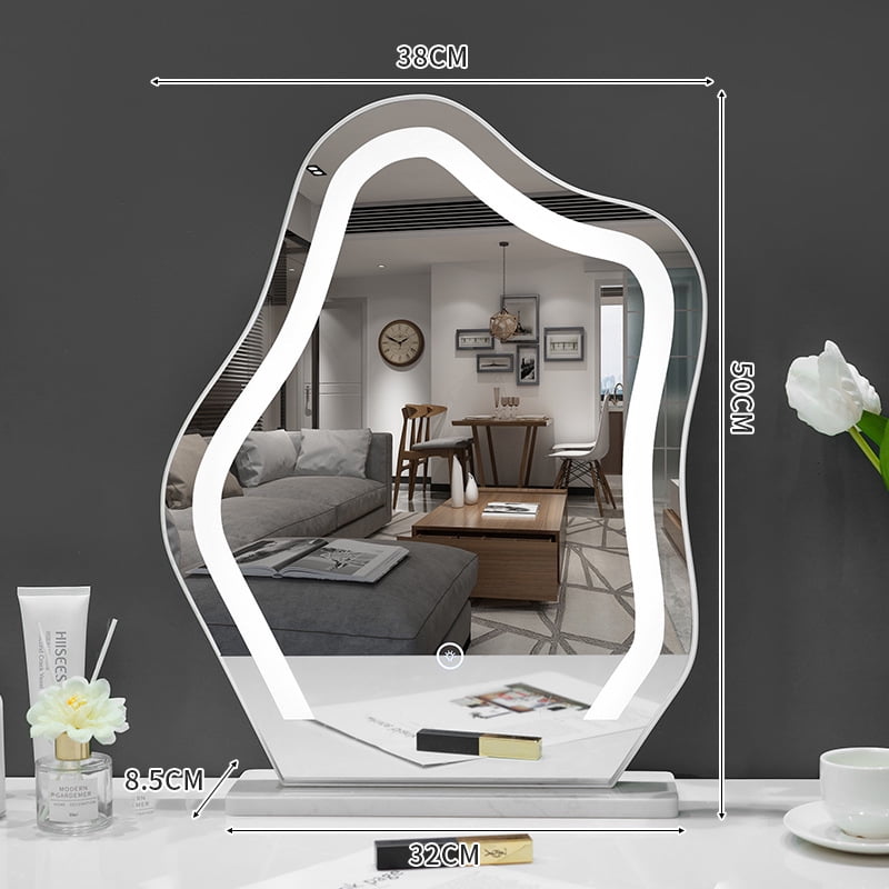 LivNxt Cloud LED Vanity Mirror, Desktop Makeup Mirror with Lights, High ...