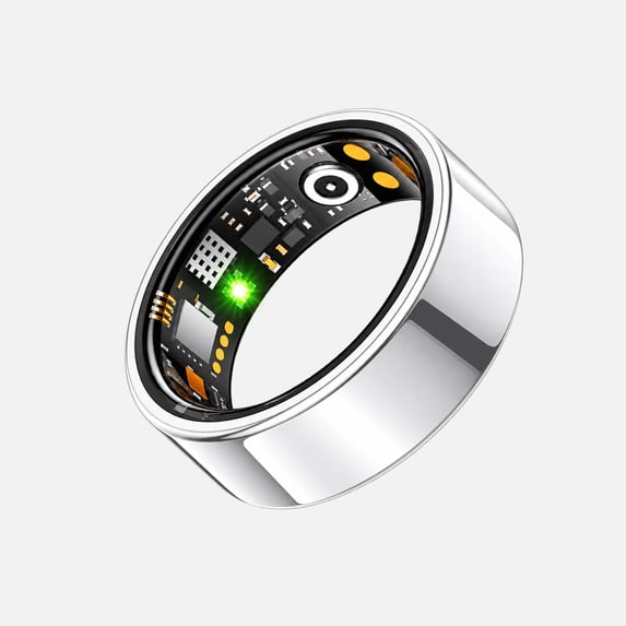 LIVEUP Smart Ring, Sleep & Heart Rate Tracking, Blood Oxygen Monitoring, Waterproof, Size 8, 1 Count