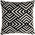 thumbnail image 1 of Livabliss  18 x 18 in. Sheldon Knitted Pillow Cover - Black & Ivory, 1 of 1