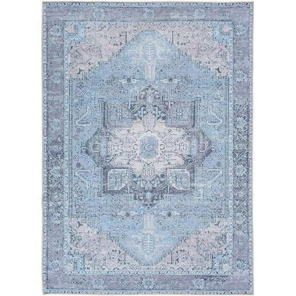 Amelie Machine Woven Traditional Rugs in Pewter