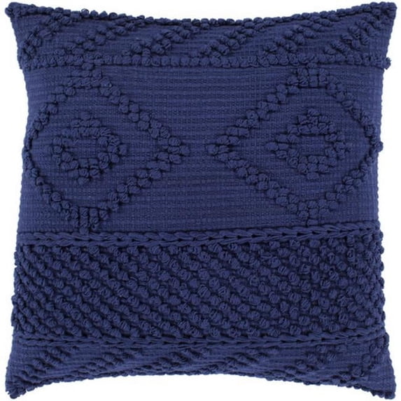 Livabliss 22 x 22 in. Merdo Hand Woven Pillow Kit - Navy