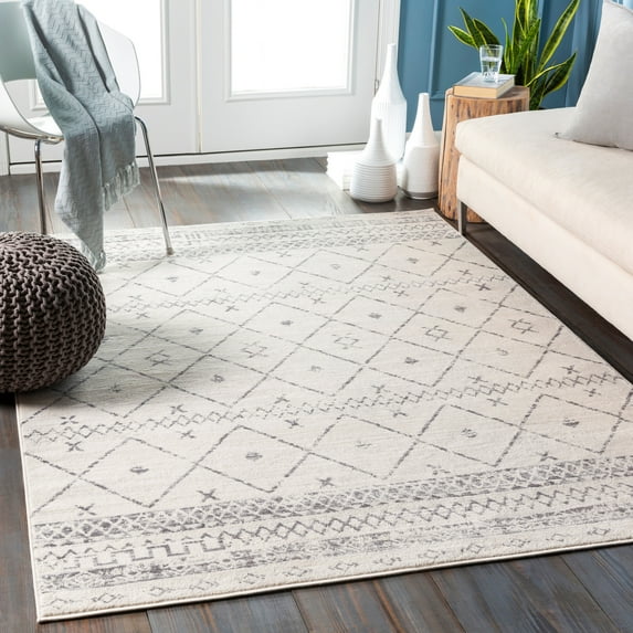 Roma Machine Woven Global Rugs in Gray