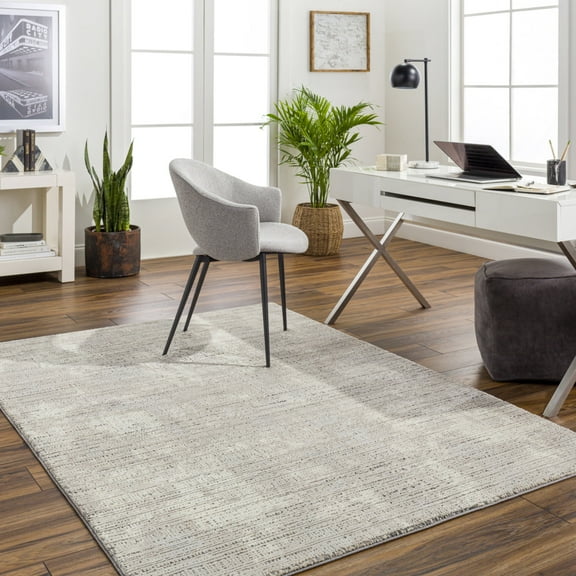 Livabliss Washable Rugs for Living Room, 6x9 Alder Global Taupe Area Rug, Bedroom Dining Room Home Decor Stain Resistant Carpet (6'4" x 9')