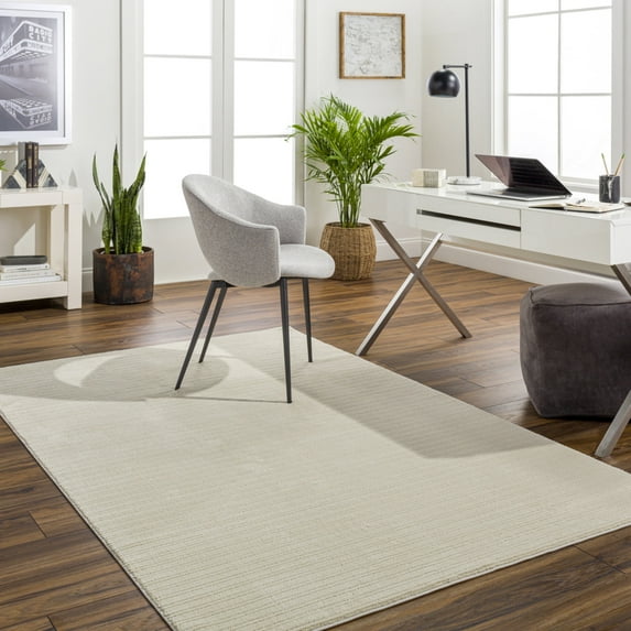 Livabliss Washable Rugs for Living Room, 8x10 Alder Global Cream Area Rug, Bedroom Dining Room Home Decor Stain Resistant Carpet (7'7" x 10')