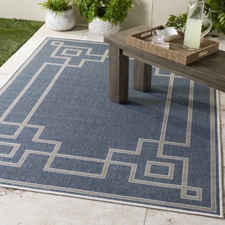 Livabliss Alfresco Cottage Indoor/Outdoor Area Rug,2'5" x 4'5",Navy