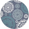 thumbnail image 1 of Livabliss Alfresco Medallion Runner Area Rug, Denim ,8'10" x 8'10", 1 of 4