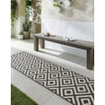 thumbnail image 1 of Livabliss Alfresco Modern Indoor/Outdoor Area Rug,7'3" Square,Black, 1 of 8