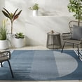 thumbnail image 1 of Livabliss Outdoor Rugs, 7ft Round Alfresco Modern Midnight Blue Round Area Rug for Patio, Porch, Deck, Backyard, Waterproof Indoor Outdoor Carpet (7'3" x 7'3"), 1 of 5