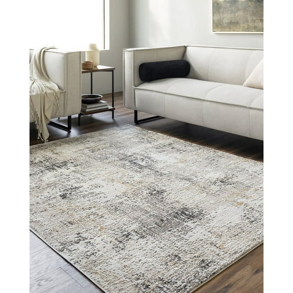 Livabliss Area Rugs for Living Room, 7x9 Allegro Rustic Tan Rug, Bedroom Dining Room Home Decor Stain Resistant Carpet (6'7" x 9')